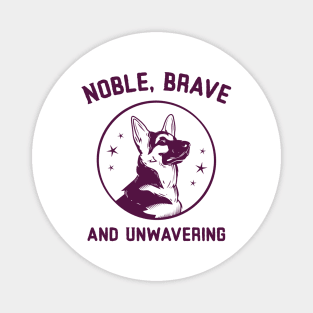 Noble, Brave, and Unwavering: German Shepherd Love Magnet